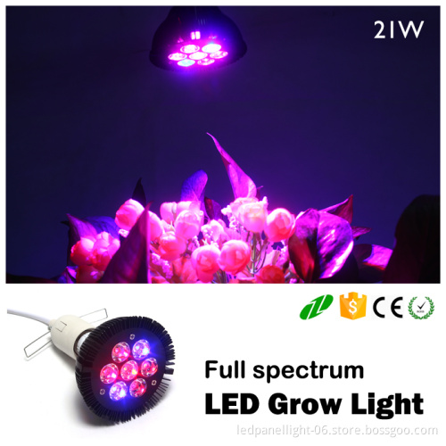 E27/E26 21W Par Led Grow Light Multi-Spectrum Hydroponics Plants Growing Lighting Indoor Graden Light